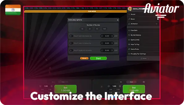 Customize the Interface Aviator Game Online Flexible Game Interface Customization in Aviator Crash Game